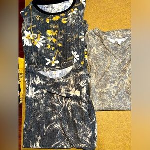 Three NEW stunning LuLaRoe long sleeve tees. Gorgeous fall colors, size Medium.